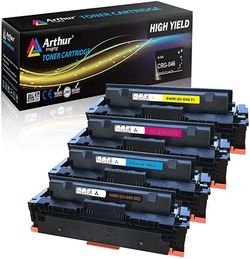 Arthur Imaging Toner Cartridge Canon 046 046H Color ImageCLASS MF735Cdw LBP654Cdw MF731Cdw MF733Cdw Laser Printer Black Cyan Magenta Yellow 4-pk 4825