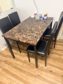 Kitchen table and four chairs