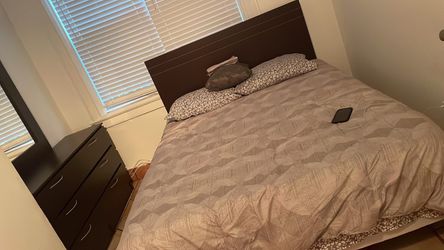 Queen bed with dresser