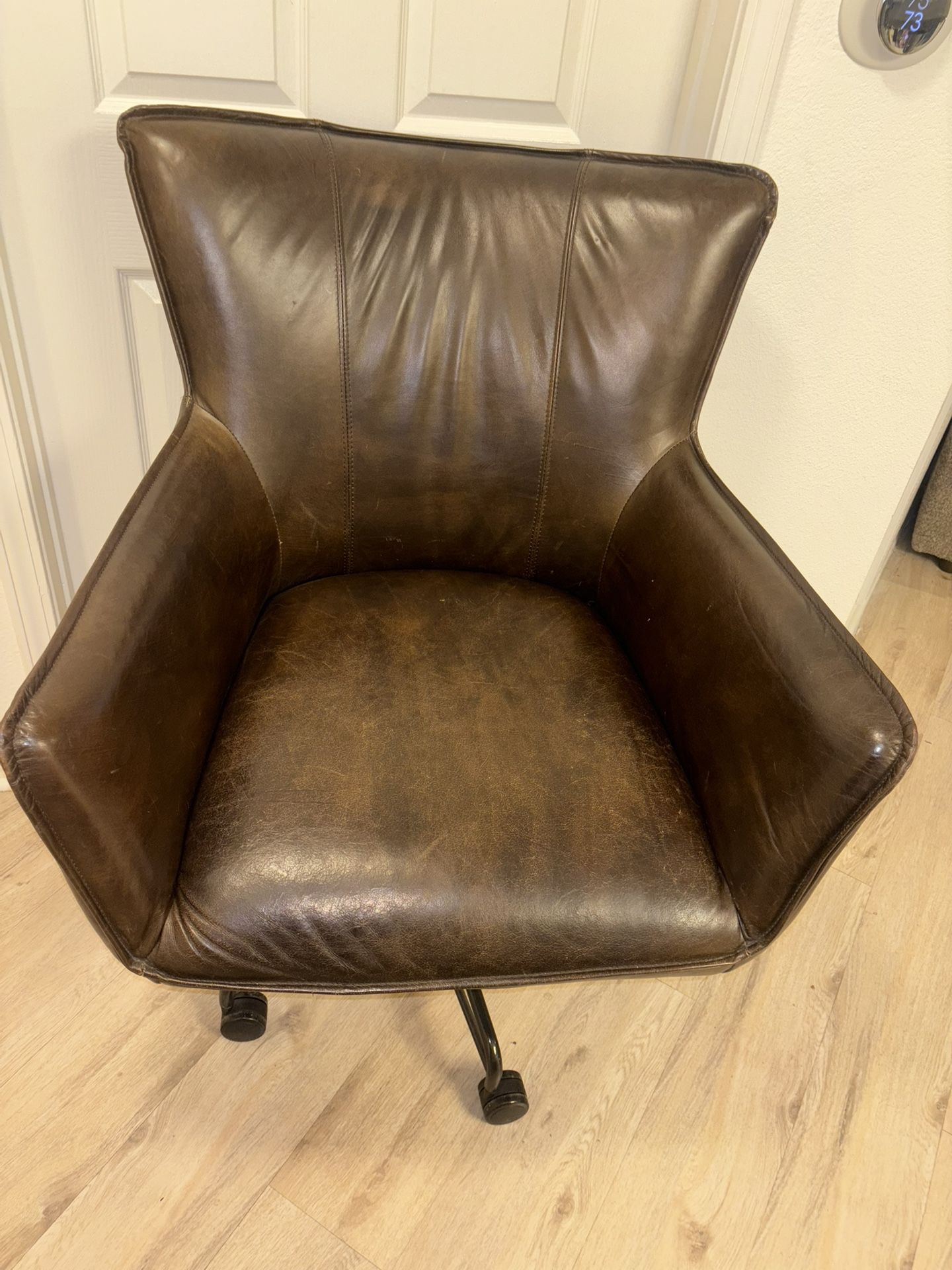 Leather Rolling Chair