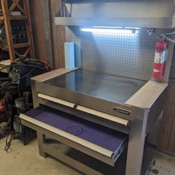 Stainless kobalt Workstation With drawers And Light