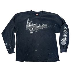Harley Davidson Skull Long Sleeve Shirt Size XXL