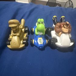 2024 McDonald's Mario Kart 8 Deluxe Happy Meal Toys. Lot of 3