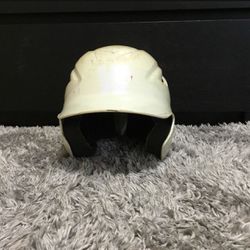 White Baseball Helmet