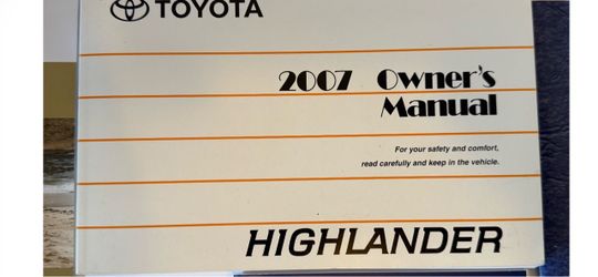 2007 Toyota H. Owners Manuals