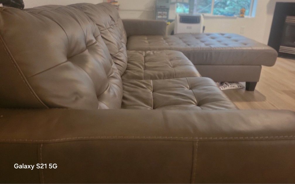 Sectional From Ashley - Part Genuine Leather