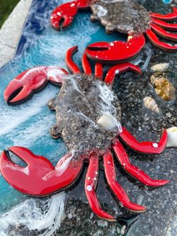 Beautiful crab ornaments 5 inches