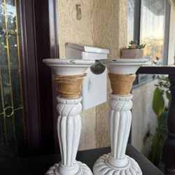 White Candle Holder check Pic for condition 