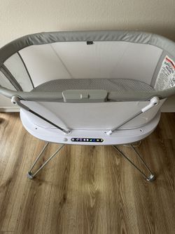 Fisher-Price Luminate Bassinet Infant Bedside Crib with Sound Detection Plus Lights and Music