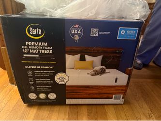 Serta 10" Queen Gel Memory Foam Mattress – Never Used Open Box