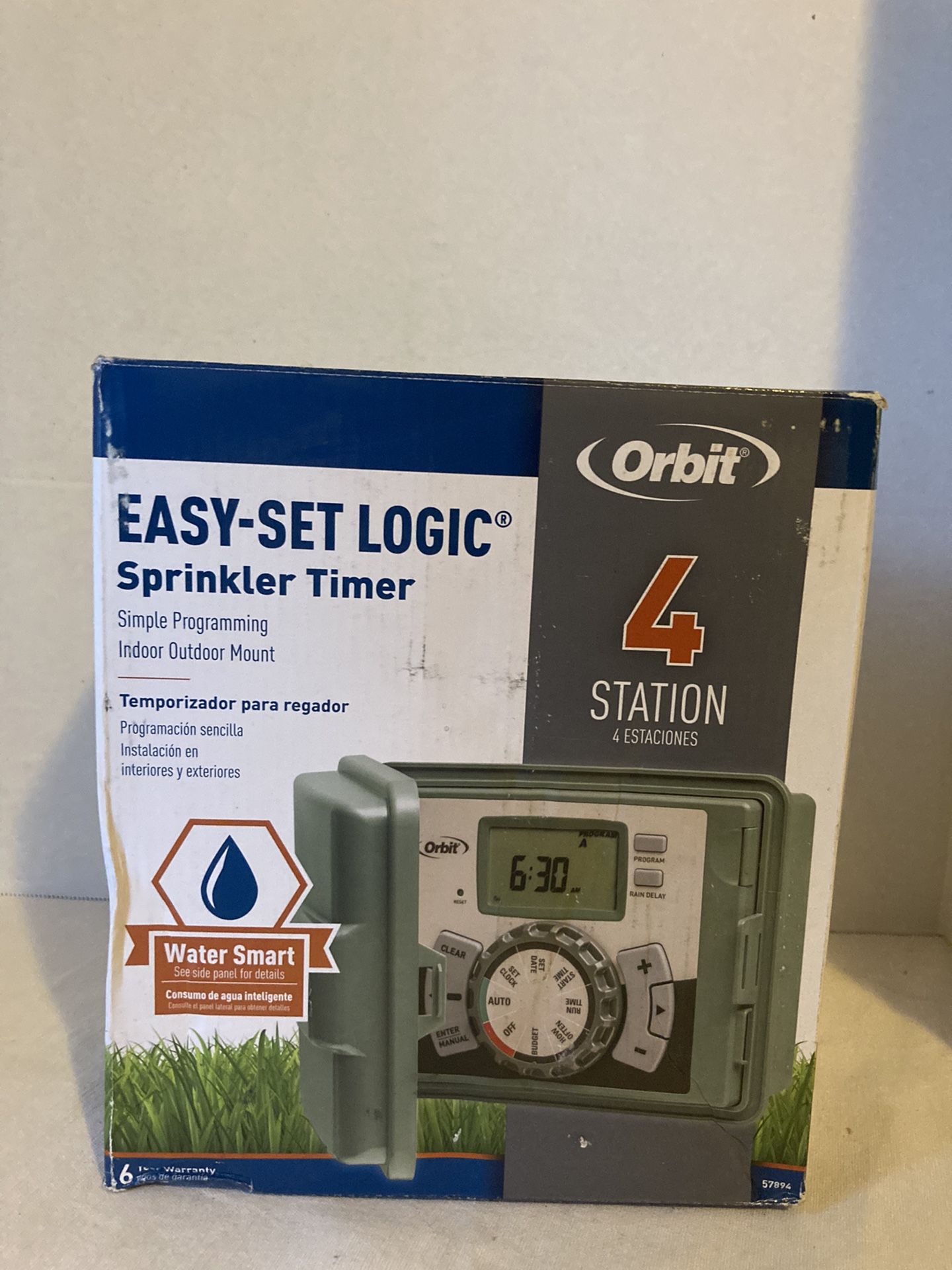 Orbit 4-Station Easy-Set Logic Indoor/Outdoor Sprinkler Timer