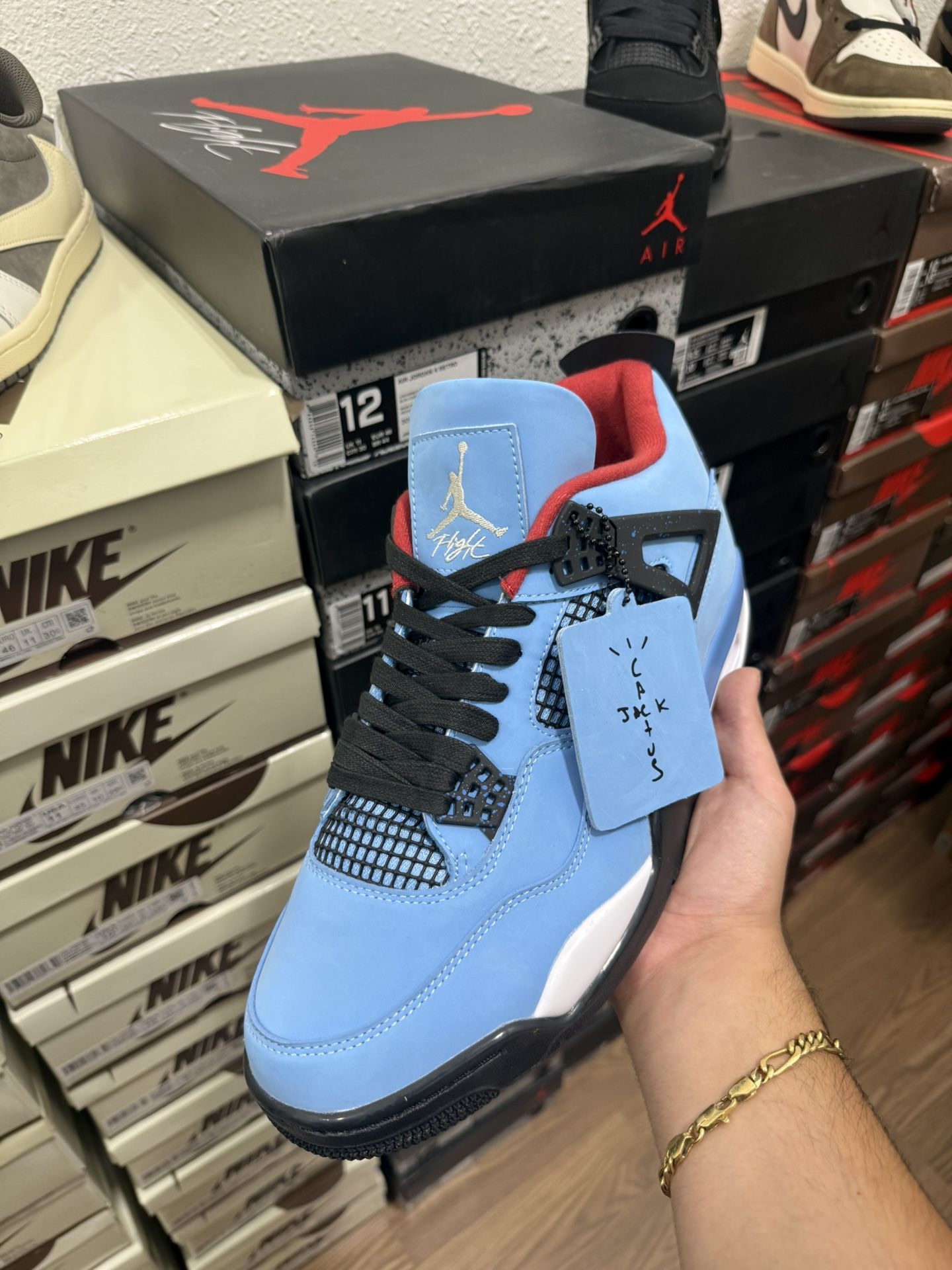 Aj4 Nike Air Jordan 4 Retro Travis scott Cactus Jack Size 7,7.5,8,8.5,9,9.5,10,10.5,11,12