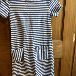 Blue And White Stripped Dress