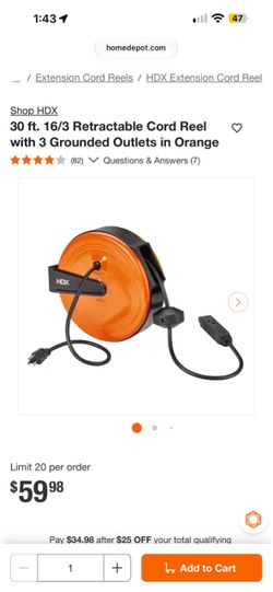 Retractable Cord Reel