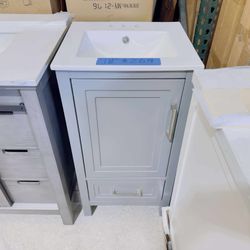 18" SINGLE BATHROOM VANITY IN GRAY $269 