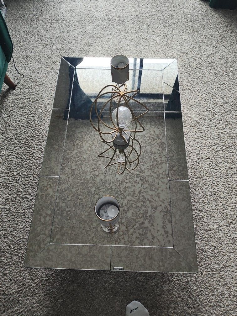 Stained Mirror Coffee Table