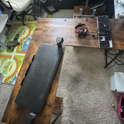 Computer desk and accessories