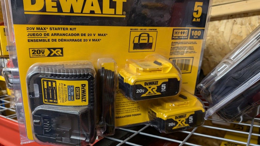 Dewalt Starter Kit 5ah Charge and Contractor Bag Pick Up Concord Pinole