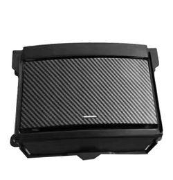 Center Console CD Glove Box Sundries Storage Box Assy For Toyota Land Cruiser Prado 2010-2017 (Black+Carbon fiber pattern)