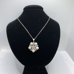 Pendant Pearl & Diamonds