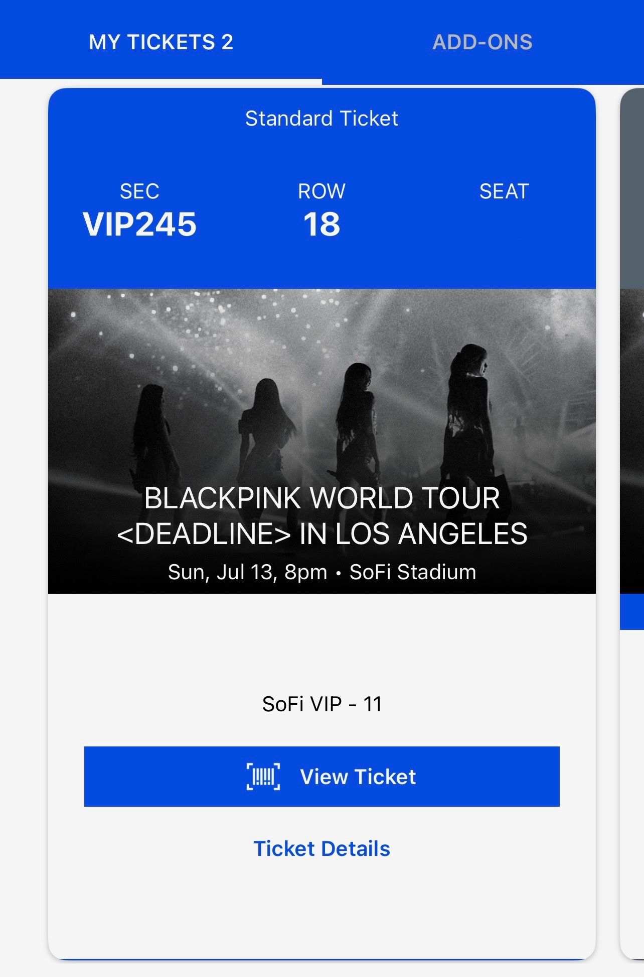 Blackpink Concert Ticket
