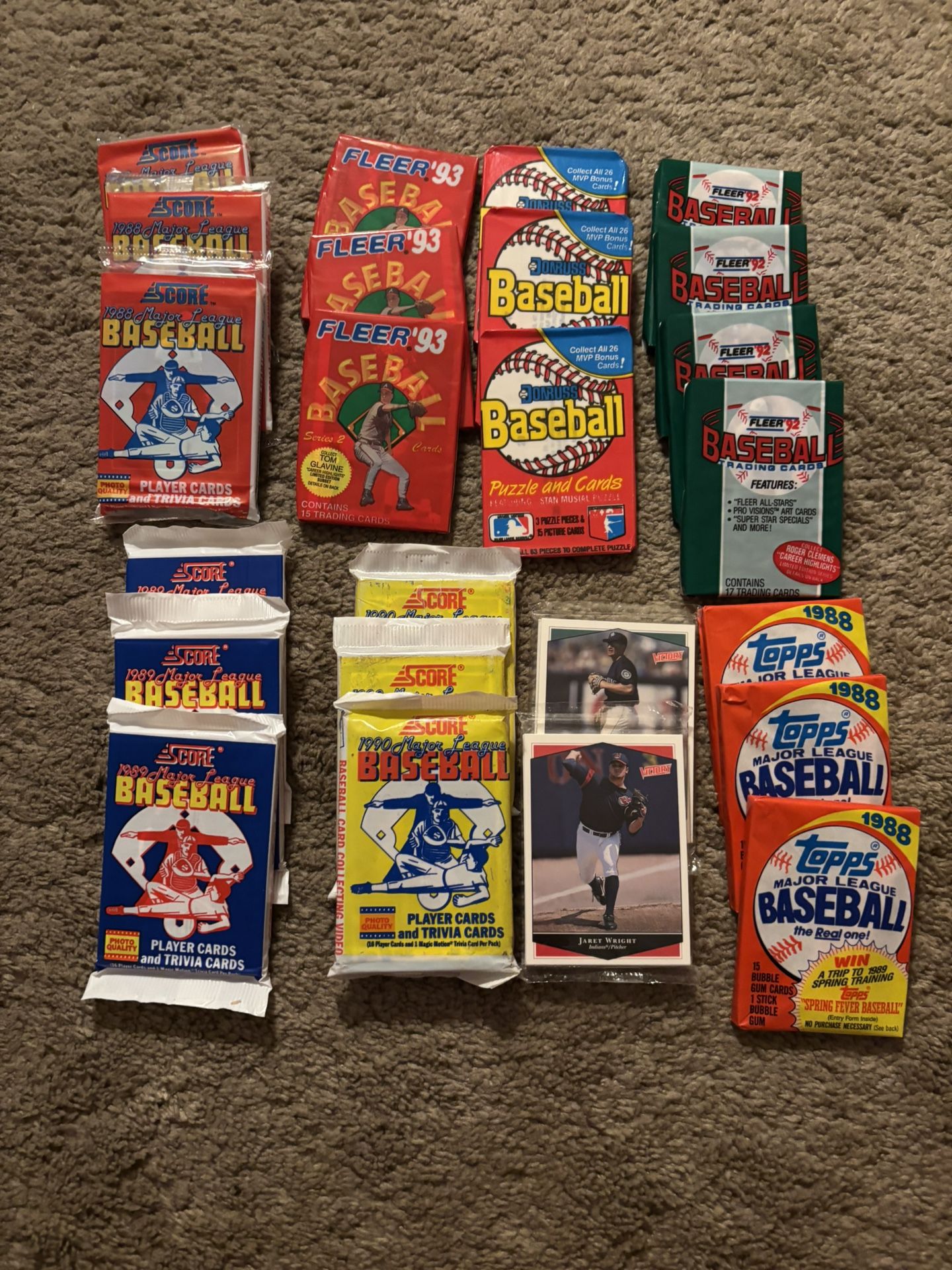 24 Unopened Sealed Packs Of Baseball Cards