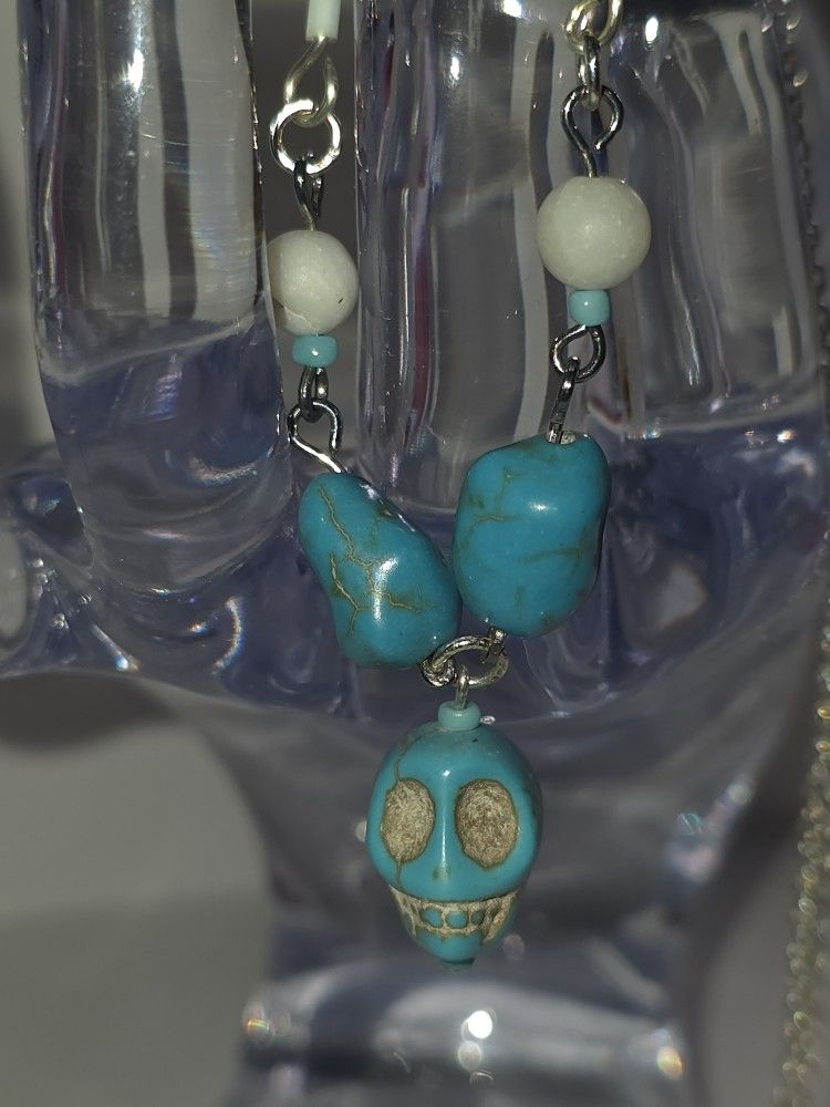 Handmade Turquoise Skull Jewelry Set
