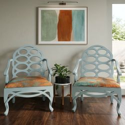 Vintage 1960’s Frances Elkins ‘Loop Chairs’ 