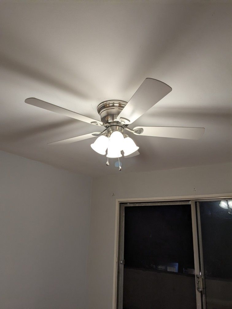 Lovely Chrome Fixtures, 4 Lights Ceiling Fan. Pickup Location Pasadena