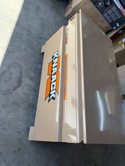 Knaack 4824-KL 48" W x 24" D x 28-1/2" H, 16 cu ft Model 4824 Steel Jobsite Chest Box with Padlock
