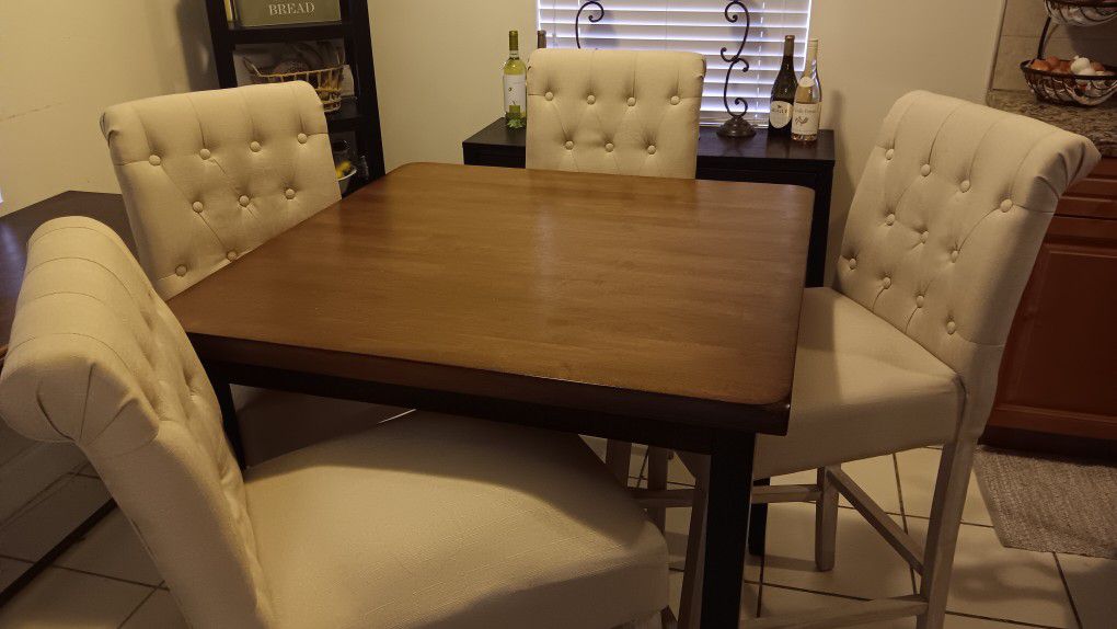Wood High Top Counter Height Dining Table
