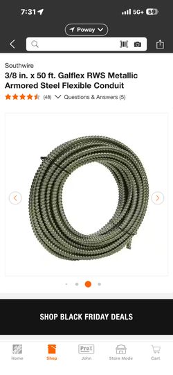 RWS metallic Armored Steel Flexible Conduit