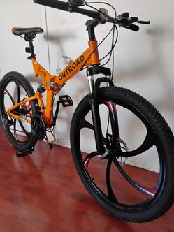 Bike new folding fits in the trunk of your car dual suspension 26-in Wheels yes it is available ask me something else prices firm piece it's a new bik