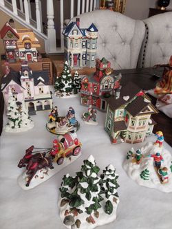 Christmas Village Collection Set with Figurines