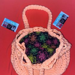 Crochet Mini Tote Bag 💞