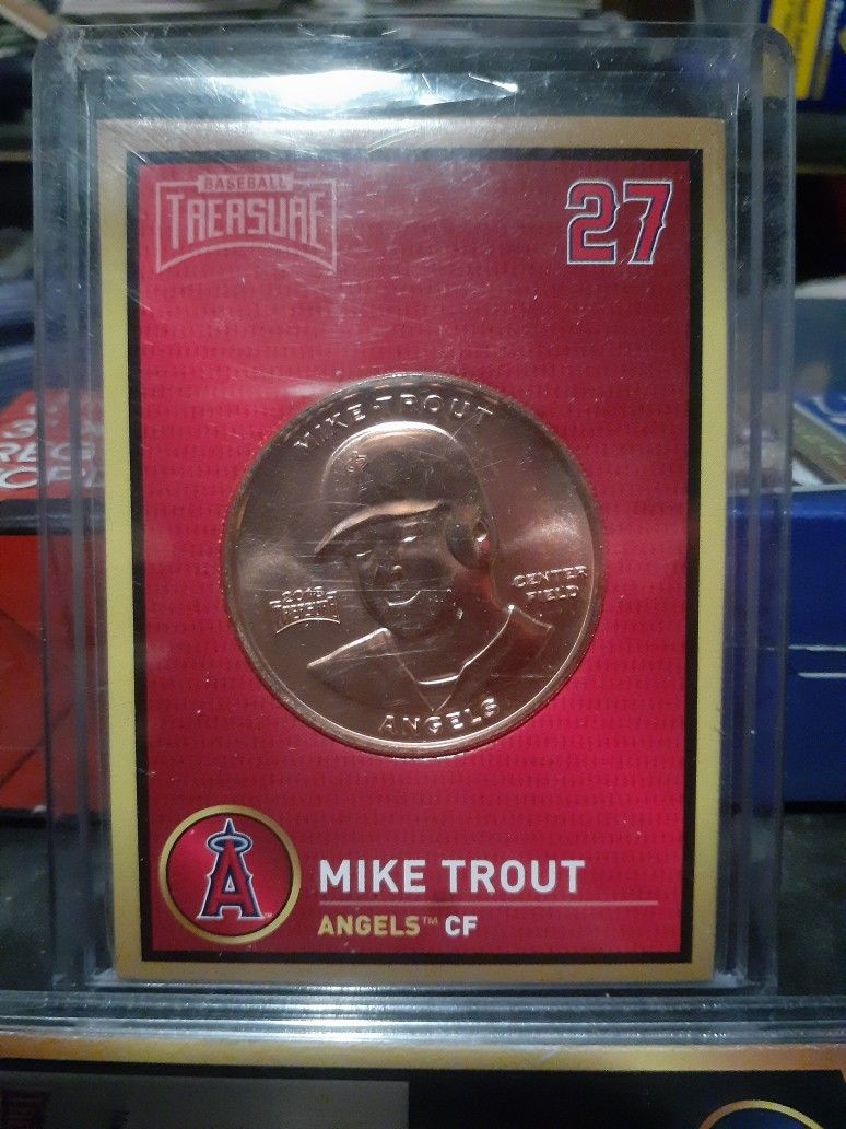 2018 Treasure Coin Cards,, Mike Trout,, Aaron Judge, Mookie,Clay