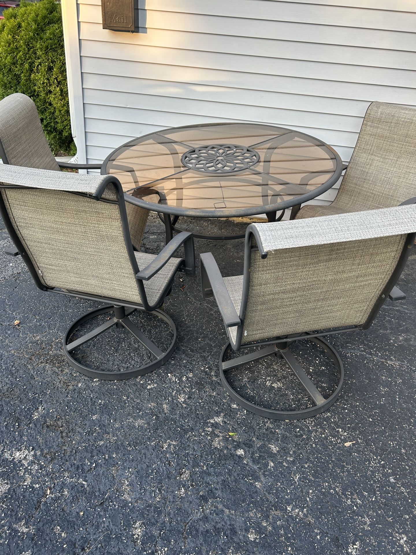 Patio table and chairs