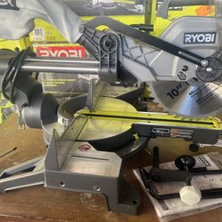 RYOBI 15 Amp 10 in. Corded Sliding Compound Miter Saw with LED Cutline Indicator