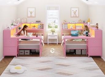Qty 2 Brand-New Girls’ Pink Twin Bed Frame – Never Used