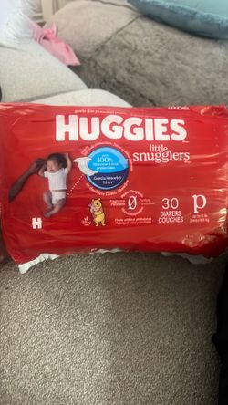 New Huggies diapers size P