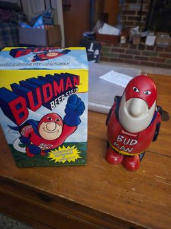 Brand new budweiser bud man beer stein