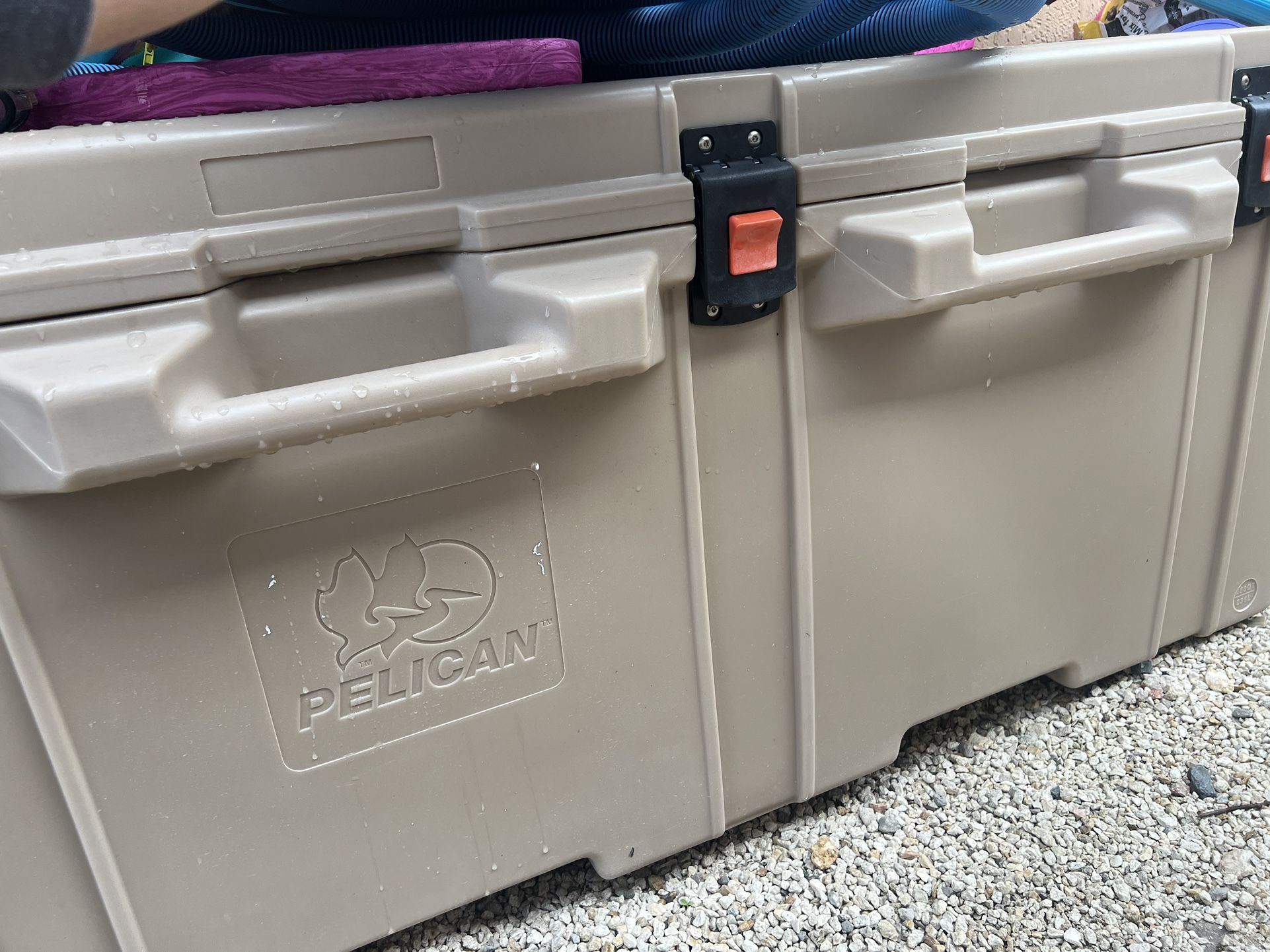 Pelican 250 Qt Elite Cooler 250QT-2-TAN Color: Tan, Weight: 92 lb, Width: 27.5 in,