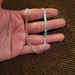 Italy 925 Solid Sterling Silver Cuban Link 4mm Bracelet for Men Women Size 8" Plata 925 Pulsera Cubana Unisex 8" Firm Price