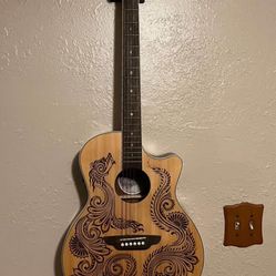 Luna henna dragon Acoustic Electric Guitar