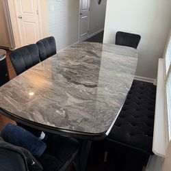 Dining table with  4 chair and lounge