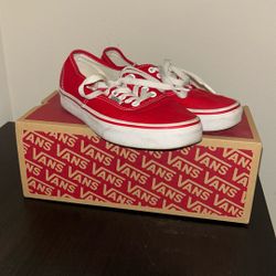 Red Vans Size 4.5 