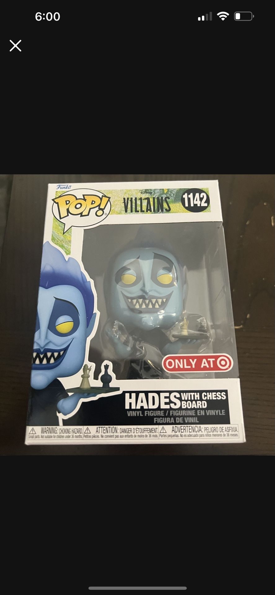 Funko Pop! Villains Disney - Hades with Board - Target Exclusive #1142