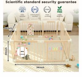 Wooden activity playpen