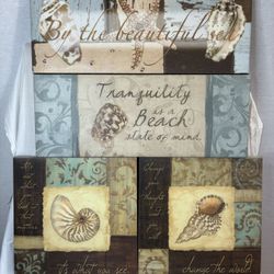 BEACH WALL DECOR , 1 OTHER LISTING JUST LIKE THIS (CHECK DESCRIPTION) - GOOD AS NEW