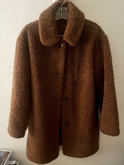 Uniqlo Brown Faux Fur Coat 